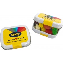 Small Rectangle Tin filled with Mini Jelly Beans 30g